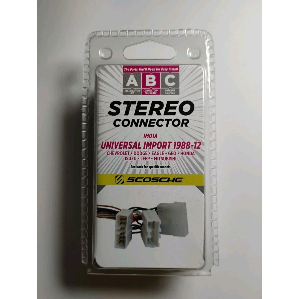 Scosche Stereo Connector IM01A Universal Import 1988 - 2012 Car Truck SUV